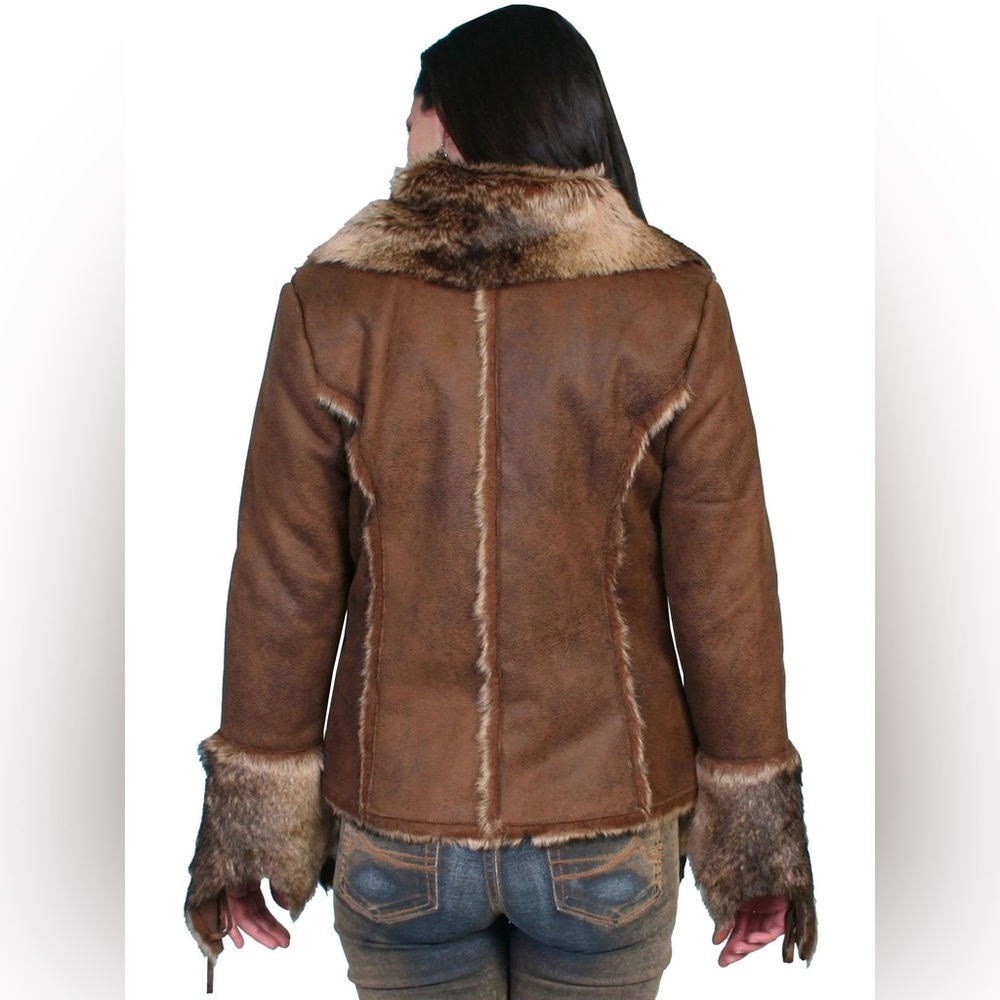 Scully Honey Creek Faux Fur Jacket in Java Brown - Picture 2 of 10